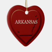 Arkansas Heart Map kerstversiering Keramisch Ornament (Rechts)