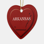 Arkansas Heart Map kerstversiering Keramisch Ornament (Links)