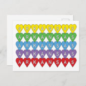 Arkansas Heart State Pattern Colorful Typografie Briefkaart (Voorkant / Achterkant)