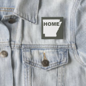Arkansas Home Away van State Button Badge Pin (In situ)