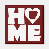 Arkansas Home Heart State Fridge Magnet (Voorkant)