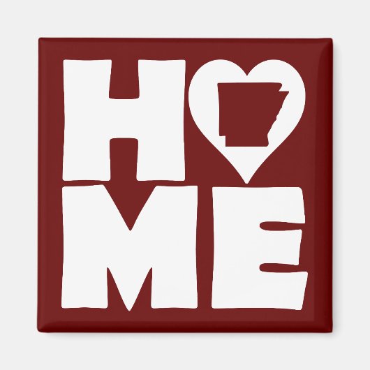 Arkansas Home Heart State Fridge Magnet (Voorkant)