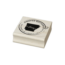 Arkansas Home Map Familie retouradres Rubberstempel