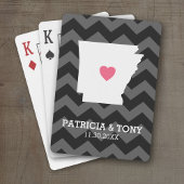 Arkansas Home State Love met Custom Heart Speelkaarten