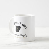 Arkansas Home Sweet Home Familie Monogram Mok (Voorkant links)