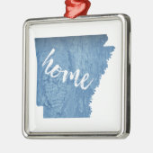 Arkansas Home Wood Grain Metalen Ornament (Links)