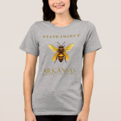 Arkansas Honey Bee Design Tri-Blend Shirt (Voorkant)