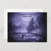 Arkansas Hot Springs Oudheid 1844 Briefkaart (Voorkant / Achterkant)