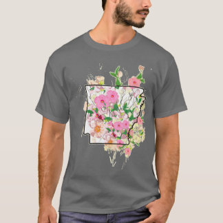 Arkansas huis schets appelbloesem staat bloem t-shirt