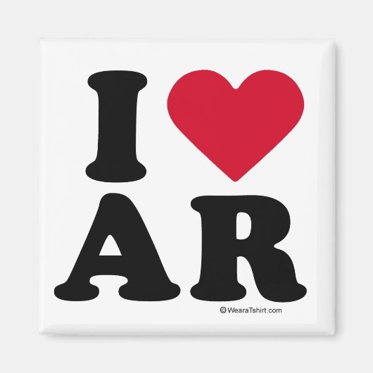 ARKANSAS - I LOVE AR - I LOVE ARKANSAS MAGNEET (Voorkant)