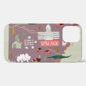 Arkansas Illustrated: Verenigde Staten Reiskaart Case-Mate iPhone Case (Achterkant (horizontaal))