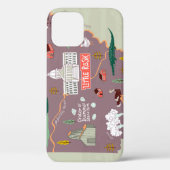 Arkansas Illustrated: Verenigde Staten Reiskaart Case-Mate iPhone Case (Achterkant)