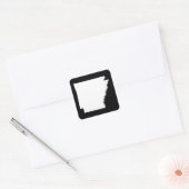 Arkansas in het wit vierkante sticker (Envelop)