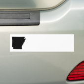 Arkansas in het zwart bumpersticker (Op auto)