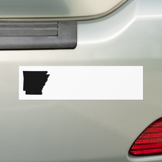 Arkansas in het zwart bumpersticker (Op auto)