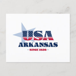 Arkansas in rood, wit en blauw Briefkaart