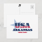 Arkansas in rood, wit en blauw Briefkaart (Voorkant / Achterkant)