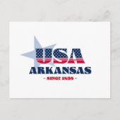 Arkansas in rood, wit en blauw Briefkaart (Voorkant)