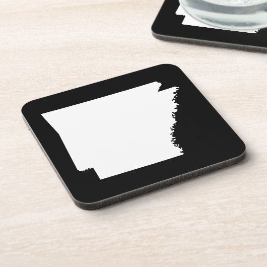 Arkansas in White Bier Onderzetter (Linkerzijde)