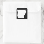 Arkansas in White Vierkante Sticker (Tas)