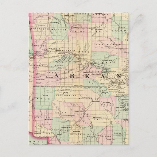 Arkansas, Indiaas Territorium Briefkaart (Voorkant)