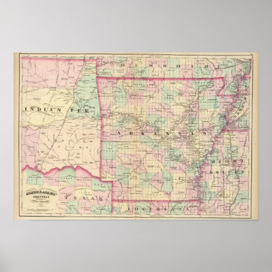 Arkansas, Indiaas Territorium Poster (Voorkant)