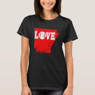 Arkansas Kaart Amerikaanse Staat Mannen Vrouwen Ki T-shirt