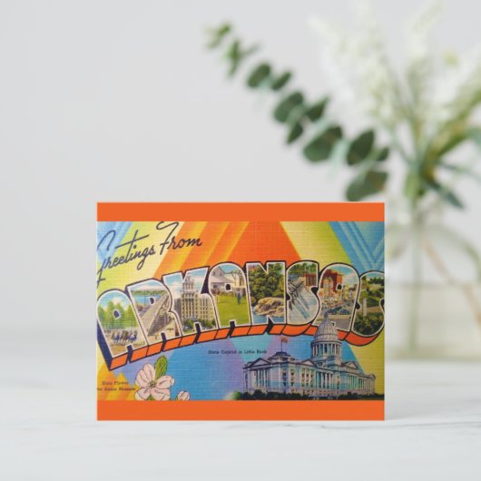 Arkansas  kaart Briefkaart (Staand voorkant)