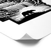 Arkansas Kaart En Landschap Poster (Hoek)