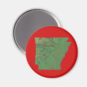 Arkansas kaart magneet (Voorkant / Achterkant)