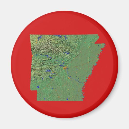 Arkansas kaart magneet (Voorkant)