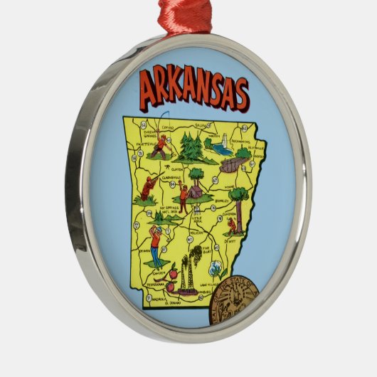  Arkansas Kaart Ornament (Rechts)