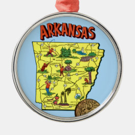 Arkansas Kaart Ornament