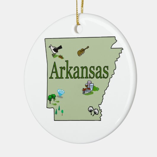 Arkansas kerstboomversiering keramisch ornament (Links)