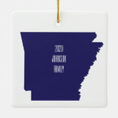 Arkansas kerstversier keramisch ornament (Achterkant)