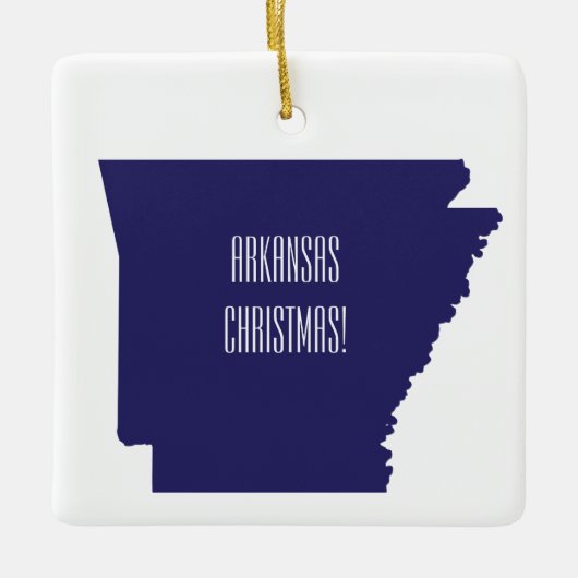 Arkansas kerstversier keramisch ornament (Voorkant)