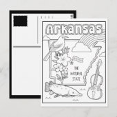 Arkansas kleur me collage briefkaart (Voorkant / Achterkant)