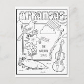 Arkansas kleur me collage briefkaart (Voorkant)
