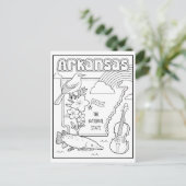 Arkansas kleur me collage briefkaart (Staand voorkant)