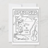 Arkansas kleur mij collage kaart (Voorkant)