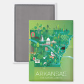 Arkansas koelkastmagneet magneet (Voorkant / Achterkant)