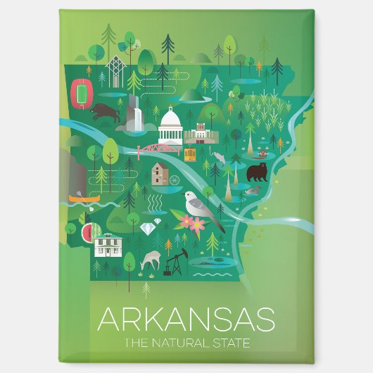 Arkansas koelkastmagneet magneet (Voorkant)