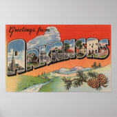 Arkansas (Landscape Scene) - Grote letter Poster (Voorkant)