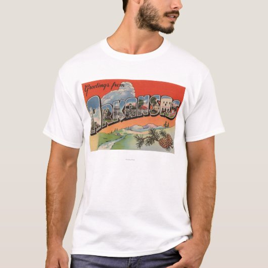 Arkansas (Landscape Scene) - Grote letter T-shirt (Voorkant)