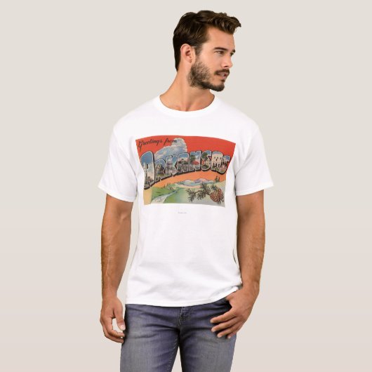 Arkansas (Landscape Scene) - Grote letter T-shirt (Voorkant volledig)