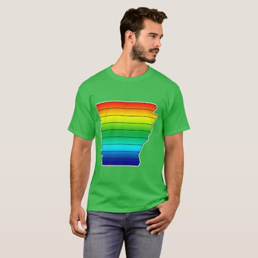 Arkansas LGBTQ Pride Flag Design Oversized T-shirt (Voorkant volledig)