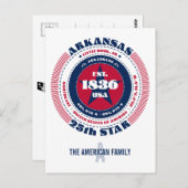 Arkansas, Little Rock, AR, Patriottisch, Monogram Briefkaart (Voorkant / Achterkant)