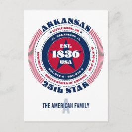 Arkansas, Little Rock, AR, Patriottisch, Monogram Briefkaart