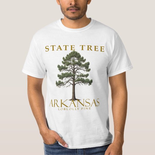 Arkansas Loblolly Dennenboom Ontwerp T-shirt (Voorkant)