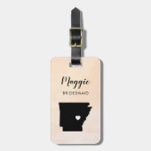 Arkansas Map Bagagelabel for Wedding Party Welcome (Voorkant verticaal)